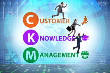 Naklejka premium Customer knowledge management business concept