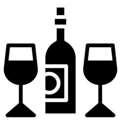 wine glyph icon