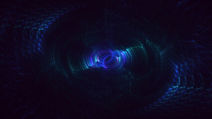 3D rendering abstract technology fractal background