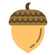 acorn flat icon