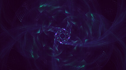 3D rendering abstract technology fractal background