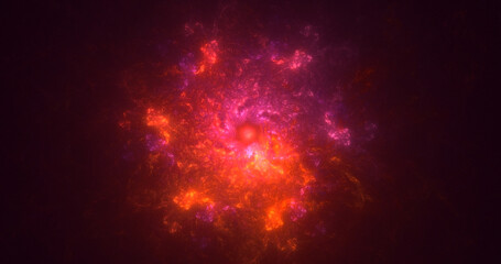 3D rendering abstract colorful fractal light background