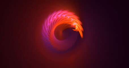 3D rendering abstract round light background