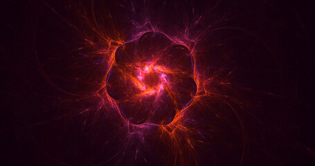 3D rendering abstract round light background