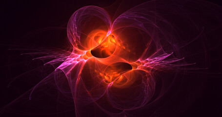 3D rendering abstract colorful fractal light background