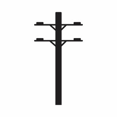 power pole icon logo template simple design element