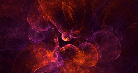 3D rendering abstract colorful fractal light background