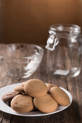 The concept of baking cookies, cakes and sweet rolls. Baking sweet treats.