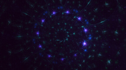 3D rendering abstract round light background