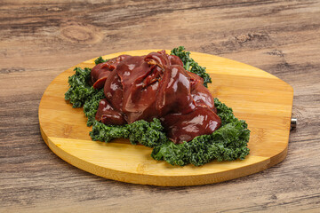 Raw chicken liver for cooking