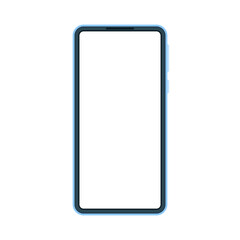 Smartphone mockup. Illustration of a mobile phone with a blank display isolated on a white background. Vector 10 EPS.
