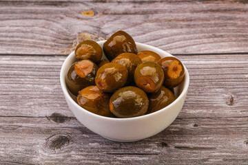 Marinated feijoa in the bowl