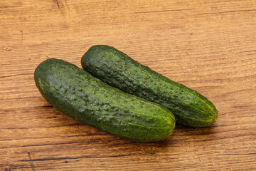 Ripe organic natural green cucumber