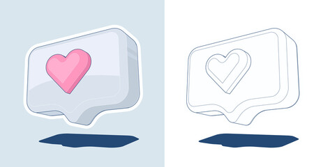 Vector illustration of like icon.