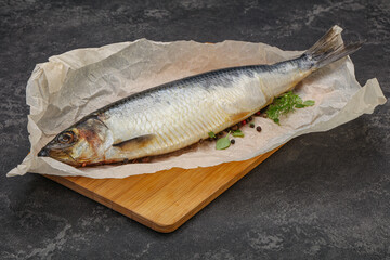 Salted Herring fish with pepper