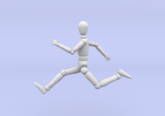 デッサン人形　走る