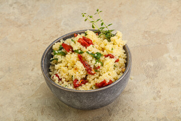 Vegetarian uisine - couscous with vegetables