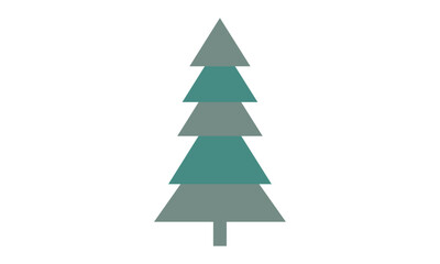 Christmas Tree vector design for greeting card, invitation, banner, New Years And Xmas traditional symbol tree 
