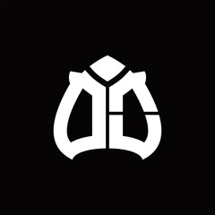 DO Logo monogram with spade shape design template