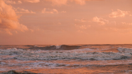Ocean Waves After The Sunset