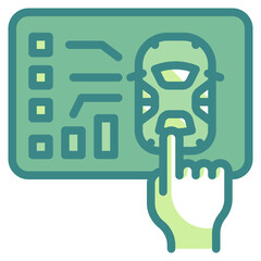 control blue line icon