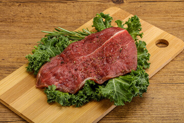 Raw beef steak for grill