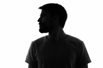 bearded man in the shadows anonymity studio mystic