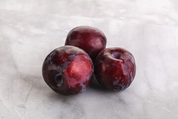 Ripe and sweet purple plum