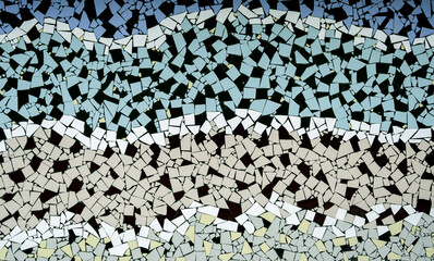 Colorful mosaic of tiles