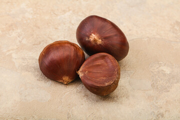 Organic natural sweet Chestnut heap
