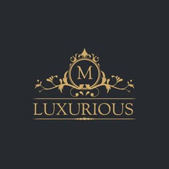 Luxury Logo template in vector for Restaurant, Royalty, Boutique, Cafe, Hotel, Heraldic, Jewelry, Fashion and other vector illustrations