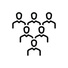 Black line icon for folks
