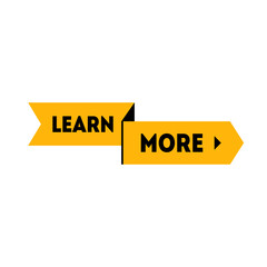 Vector web banner learn more. Flat illustration with pointer arrow.
