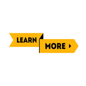 Vector web banner learn more. Flat illustration with pointer arrow.
