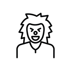 Black line icon for joke
