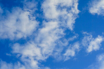 Blue sky. Beautiful background. Close-up.