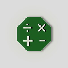 plus minus flat icon calculation signs web colorful white background 