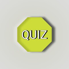 Beautiful quiz web icon sticker colorful white background