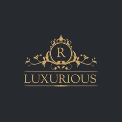 Luxury Logo template in vector for Restaurant, Royalty, Boutique, Cafe, Hotel, Heraldic, Jewelry, Fashion and other vector illustrations