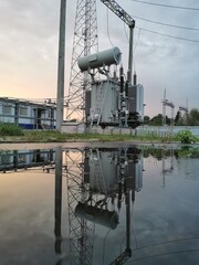 Transformer on power station