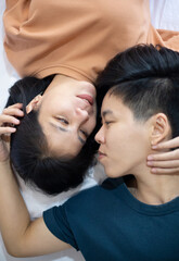 LGBQT couple in love moment.