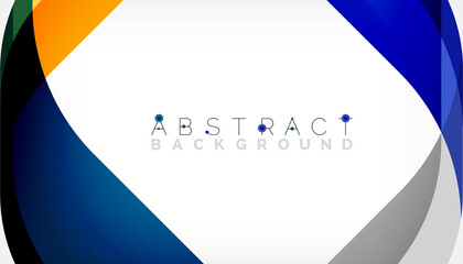 Abstract square shape with overlapping waves, minimal geometric background. Vector Illustration For Wallpaper, Banner, Background, Landing Page