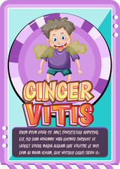 Character game card template with word Ginger Vitis