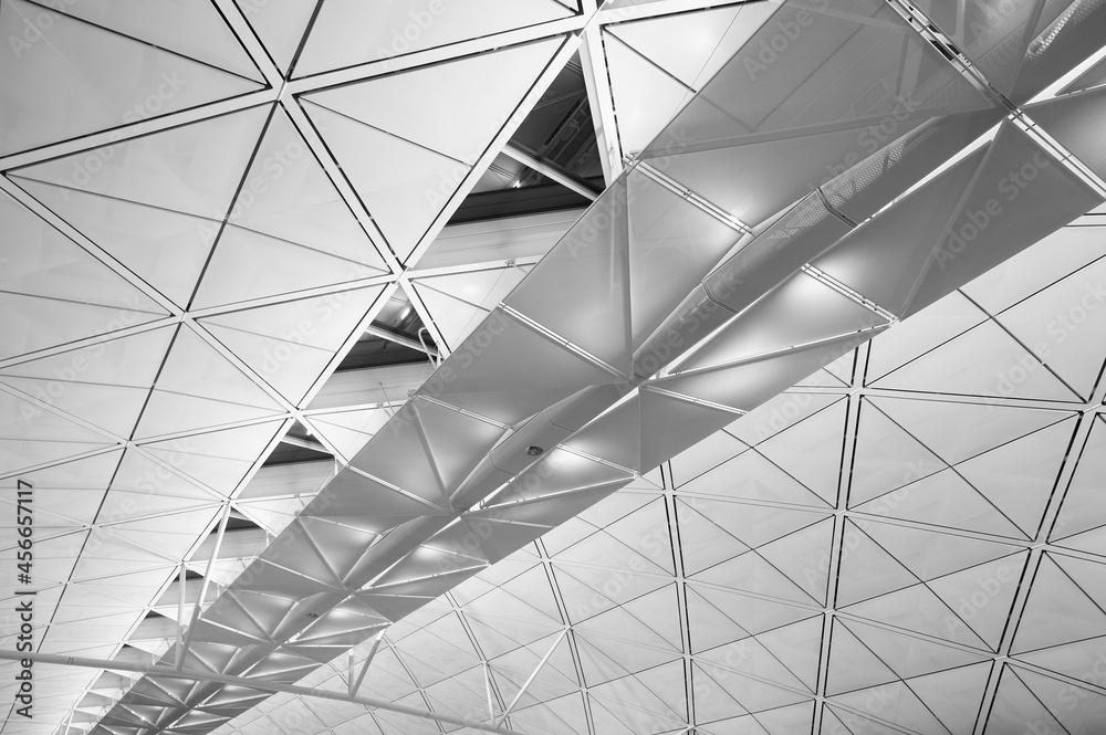 Aufkleber interior of modern architecture. building abstract background