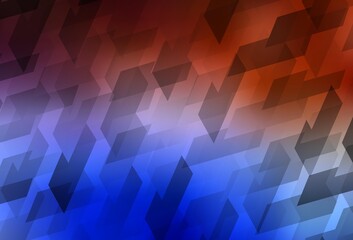 Fototapeta premium Light Blue, Red vector background in polygonal style.