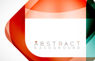 Fototapeta premium Minimal background. Abstract square shape with round corners created with wavy forms. Vector Illustration For Wallpaper, Banner, Background, Landing Page