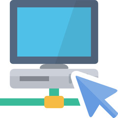 computer monitor desktop network connection
