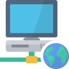 computer monitor desktop network connection