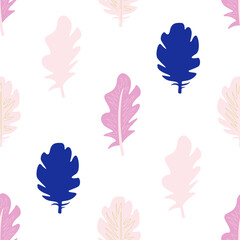 Seamless vector feathers pattern. Stylish background for design, fabric, textile etc.