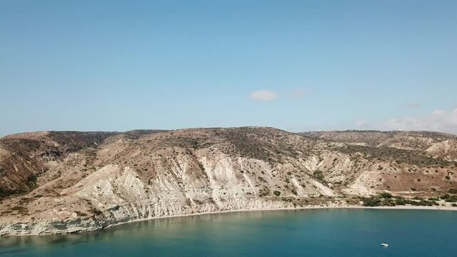 Aerial view of Kourion beach. Limassol. Republic of Cyprus.